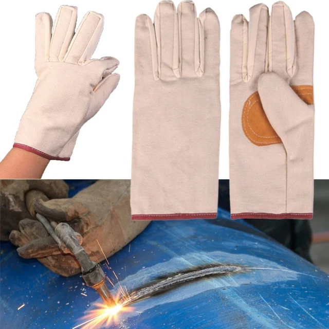 Canvas Welding Gloves Double Decker Canvas Work Gloves  Workplace