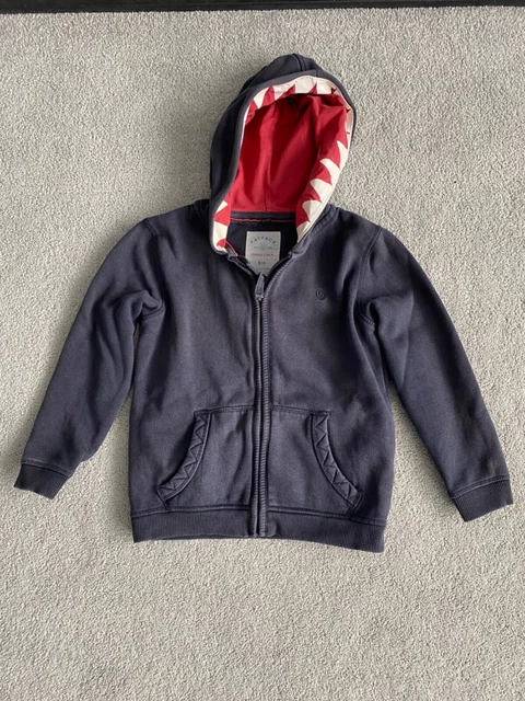 FAT FACE BOYS Shark Hoodie Navy Age 5 6 4.50 PicClick UK