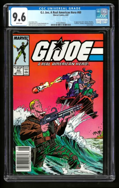 G.I. Joe #60 CGC 9.6 NM+ Newsstand Marvel 1987 Todd McFarlane Key 1st Lt Falcon
