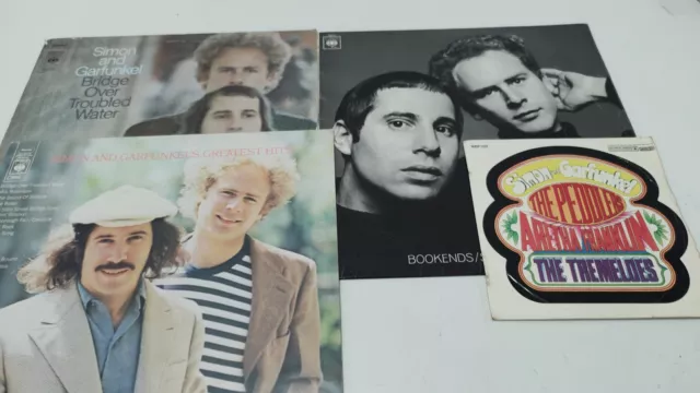 Three Simon & Garfunkel Vinyl 12" Albums (Greatest Hits/Bridge o Album/Bookends)