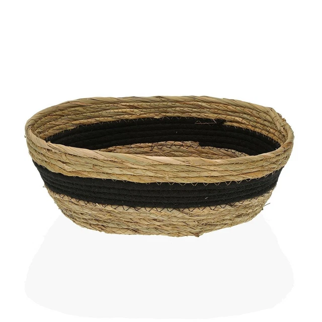 Cesta Multiusos Versa Negro 23 x 29 x 12 cm Baño y ducha Paja