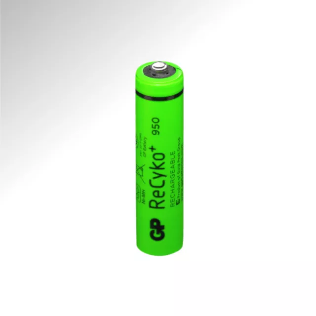 4x GP ReCyko+ AAA NiMH Rechargeable Battery 950mAh 1,2V 1.2V GP95AAAHC Micro R03