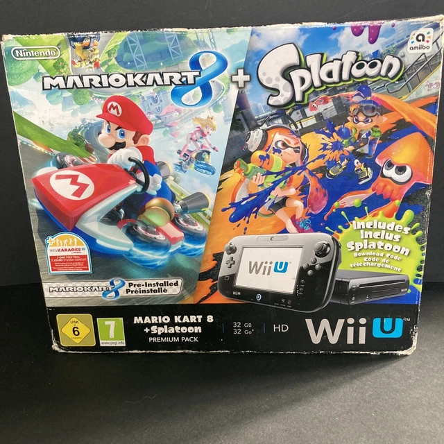 NINTENDO WII U 32 Go Premium Pack de Console Noire et Mario Kart 8