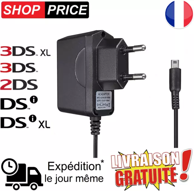 Chargeur secteur pour Nintendo 3DS / 3DS XL / 2DS / DSi / DSi XL.