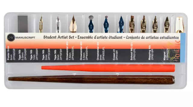 Manuscript Student Artist Set Dip Pen Holder Calligraphy Nibs Mapping Poster 282