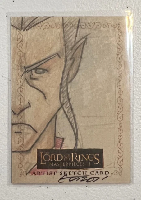 Topps Lord of the Rings Sketch Card Masterpieces II Artist Paul Gutierrez Elrond
