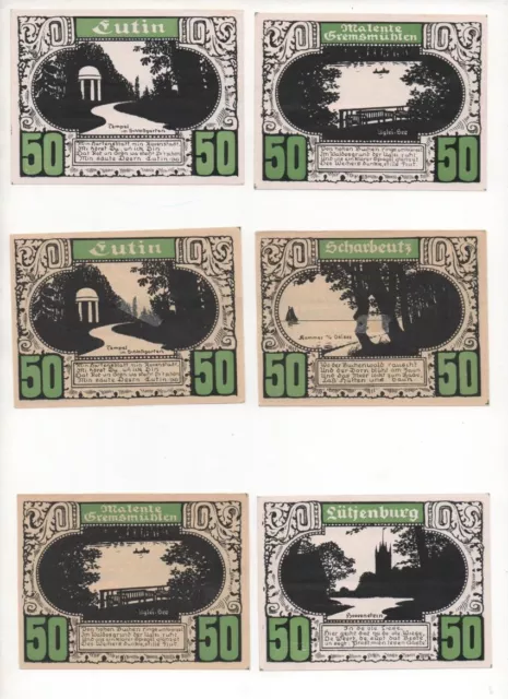 NOTGELD - PLÖN - different notes - VARIANTES (P031) (USA) P031