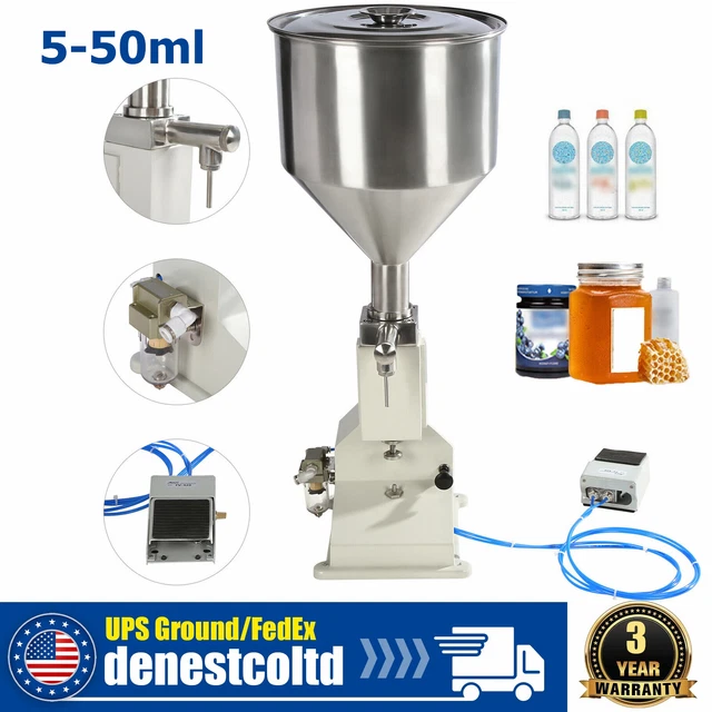 A02 Pneumatic Filling Machine Filler Oil Milk Bottle Filler Liquid Paste 5-50ml