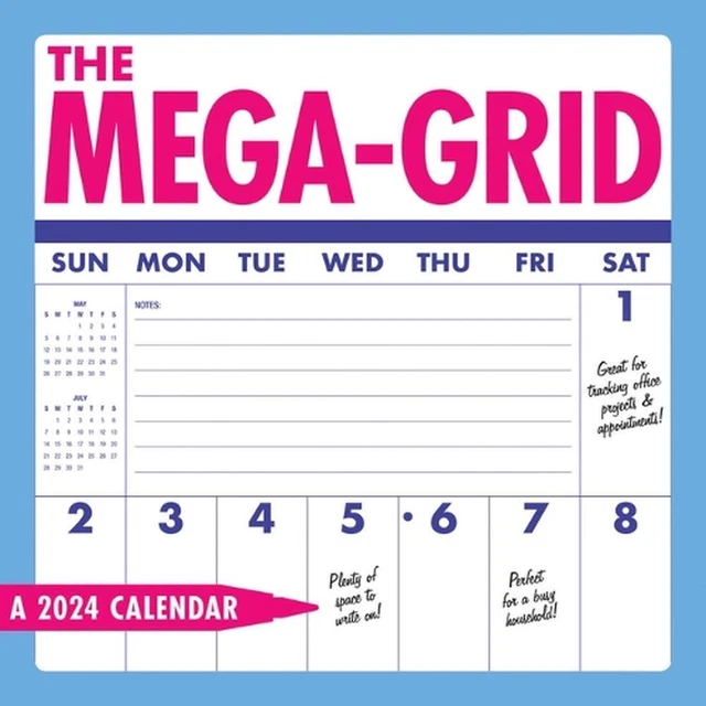 2024 MEGA GRID Wall by Carousel Calendars 15.93 PicClick