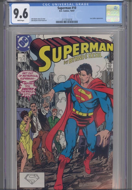 Superman #10 CGC 9.6 1987 DC: John Byrne Story & Art Lex Luther App : NEW FRAME