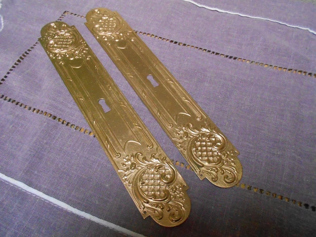 Paire De Plaques De Propreté Anciennes – Miroir Facetté Vintage – Déco Salle De Bain