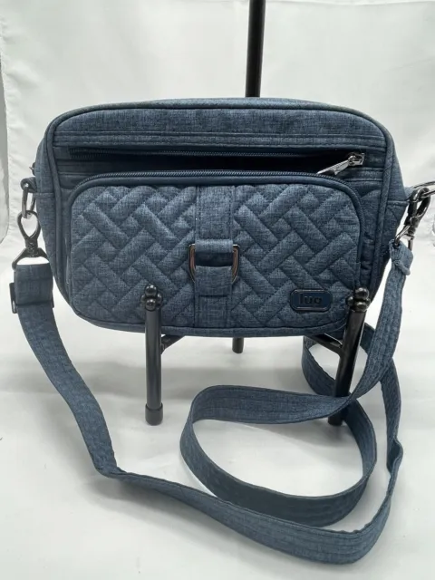 Lug Carousel Crossbody Bag Convert To Waist Bag Fanny Pack Travel Blue Purse