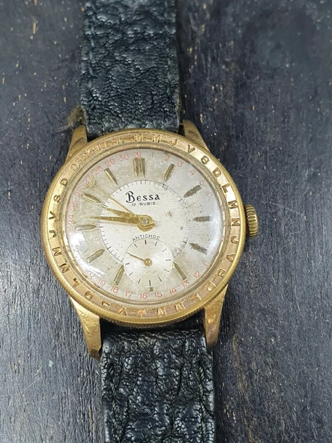 Montre Vintage Gérard De Reaumont Type Calendographe - Pièce D'occasion Pour Homme