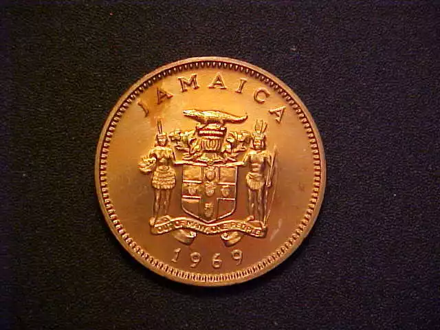 1969 JAMAICA 1 CENT CH/GEM PROOF KM# 45 - NICE COLLECTOR COIN! -d4282xcx