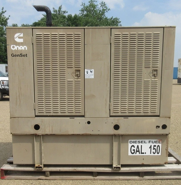 50 kw Cummins / Onan Diesel Generator - 3.9L Engine - 12 Lead - 964 Total Hours