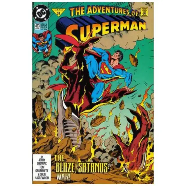 Adventures of Superman (1987 series) #493 in VF + condition. DC comics [a]