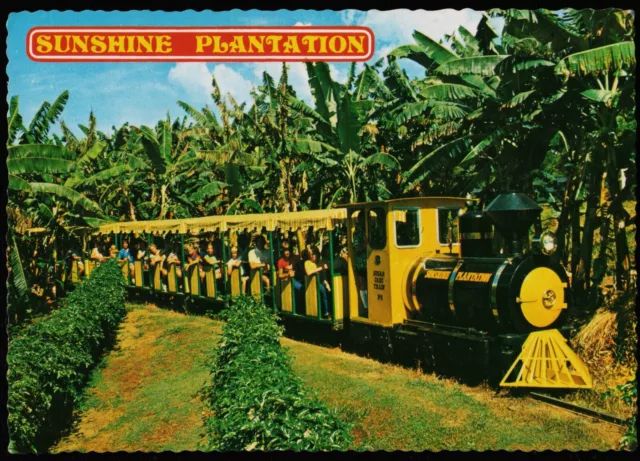 Queensland Sunshine Plantation Sugar Cane Train Australia Postcard