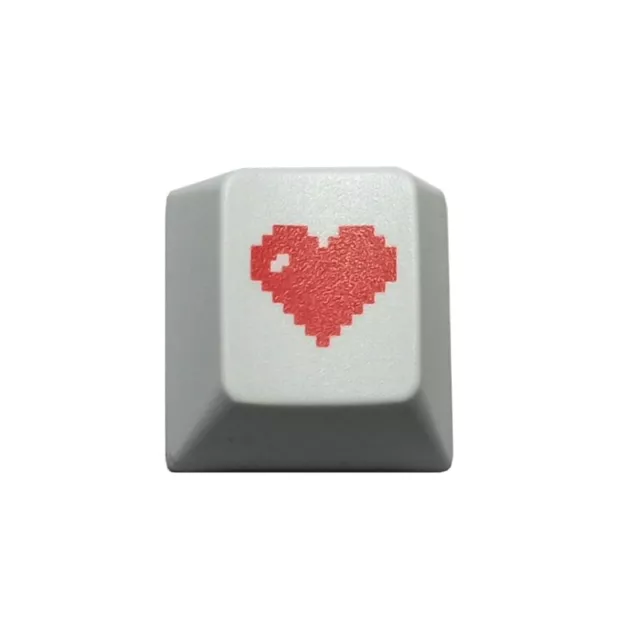 Dip Dye Sculpture PBT Keycap for Mechanical Keyboard Etched Pixel Heart