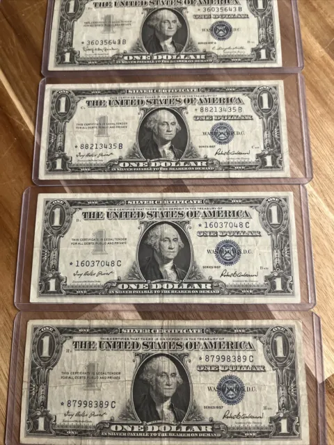1957 STAR NOTE One Dollar Bills Blue Seal