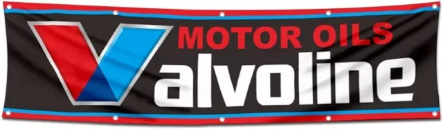 Valvoline Banner 2x8ft Sign Oil Motor Vintage Metal Gas Garage Porcelain Station