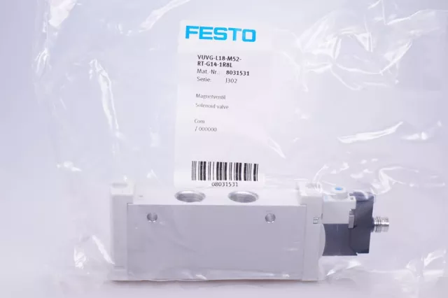 FESTO Vuvg-l18-m52-rt-g14-1r8l 8031531 Elettrovalvola Conf. Orig. , Nuovo