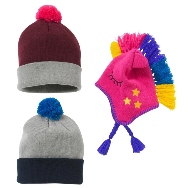 Job Lot Car Booter Wholesale Charity Bundle Kids Adults Winter Bobble Hats 12 Pk