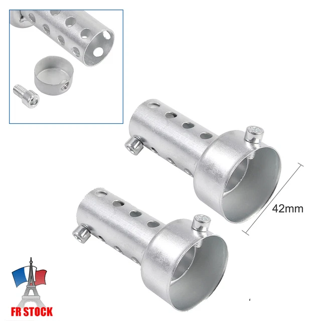 AERZETIX C53737 Embout De Silencieux Chromé - Diamètre 30-42 Mm - Longueur 146 Mm - Enjoliveur Échappement Sportif