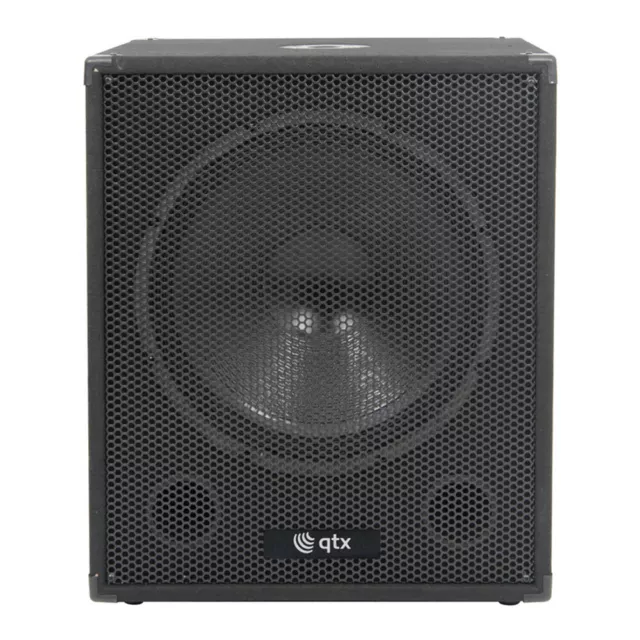 QTX QT15SA Active Subwoofer Powered Bass Bin 15" 600W