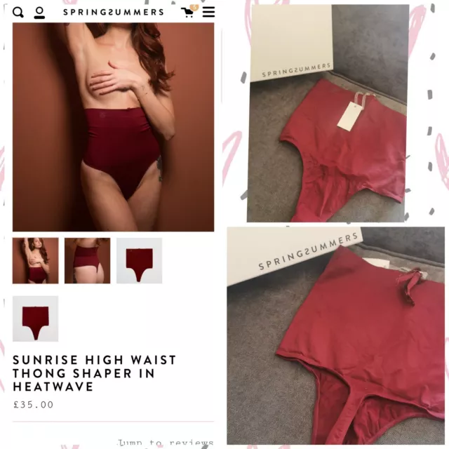 New Designer Springsummers SPANX Control Wear Thong High Waist Chilli Sz M 10/12