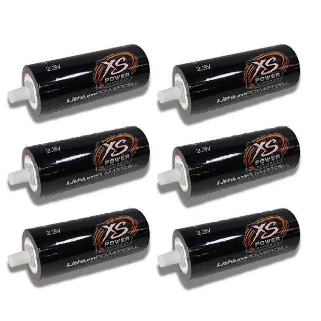 XS Power 6 Pack of 40 AH Lithium Battery Cells 2.3v Lithium Titanate Oxide (LTO)