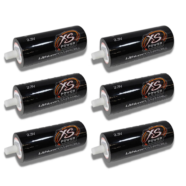 XS Power 6 Pack of 40 AH Lithium Battery Cells 2.3v Lithium Titanate Oxide (LTO)