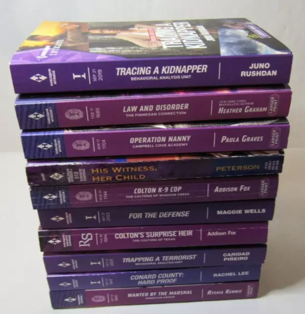 Harlequin Romance Intrigue Lot (10) Books Larger Print