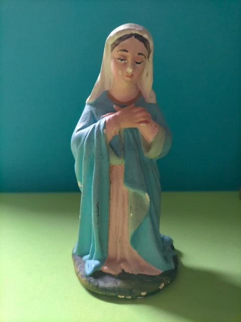 Santon ancien de crèche Devineau : Vierge Marie 6cm - Collection