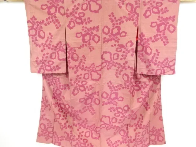 81251# Japanese Kimono / Antique Kimono / Woven Paulownia Pattern
