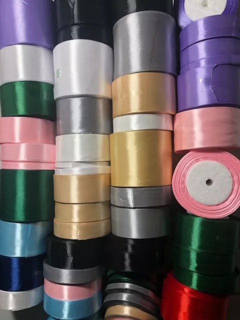 25 yards SATIN RIBBON ROLL for Crafts/Parties/Weddings/Decorations/kids hair bow