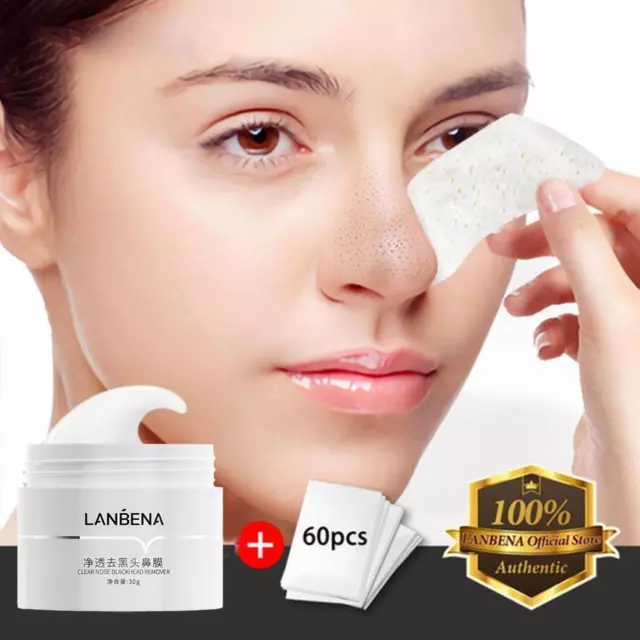 LANBENA Blackhead Remover Cream Facial Nose Mask Plant Acne Strips Lady N1X8 3