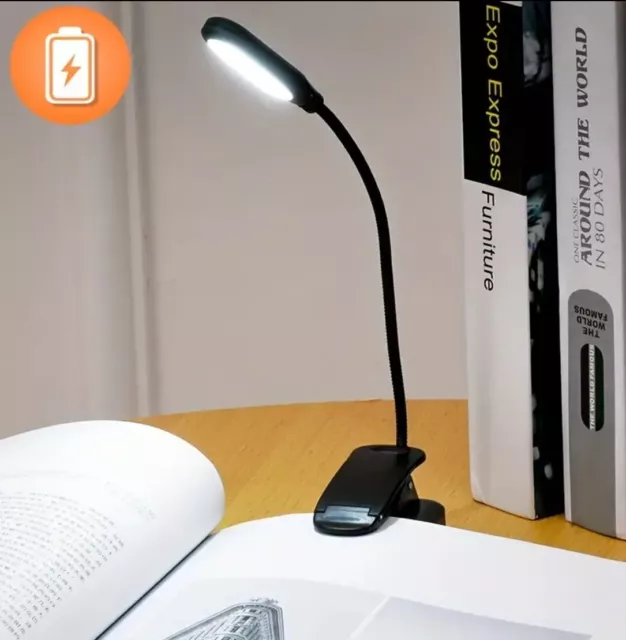 LED Klemmleuchte dimmbar Schreibtischlampe Leselampe flexibel USB Tisch-Lampe