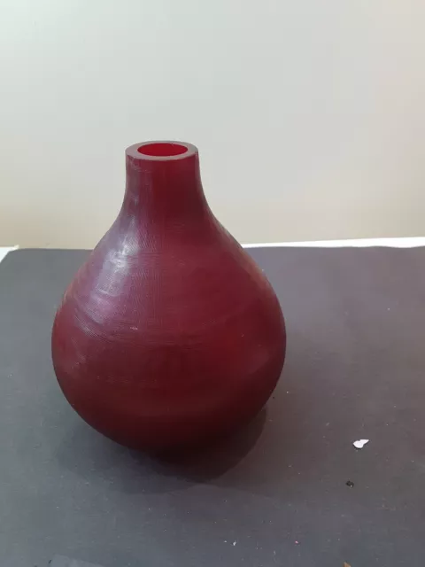 Vintage Ichendorf  Red Glass Vase