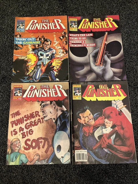 The Punisher Comic Bundle #12 #13 #14 #15  1989 *MARVEL UK