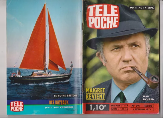 Tele Poche 1971  N° 291  Complet  Jean Richard