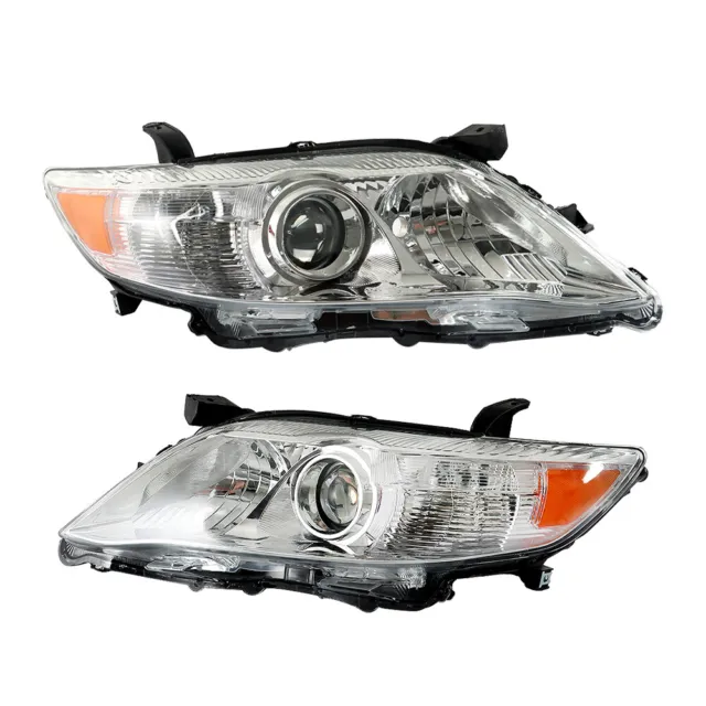Headlights Headlamps For 2010 2011 Toyota Camry Assembly Clear Lens Left&Right