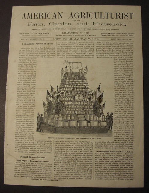 1879 - 1st CHEESE DAIRY FAIR, New York! - Thurber Bros. - illustrated article