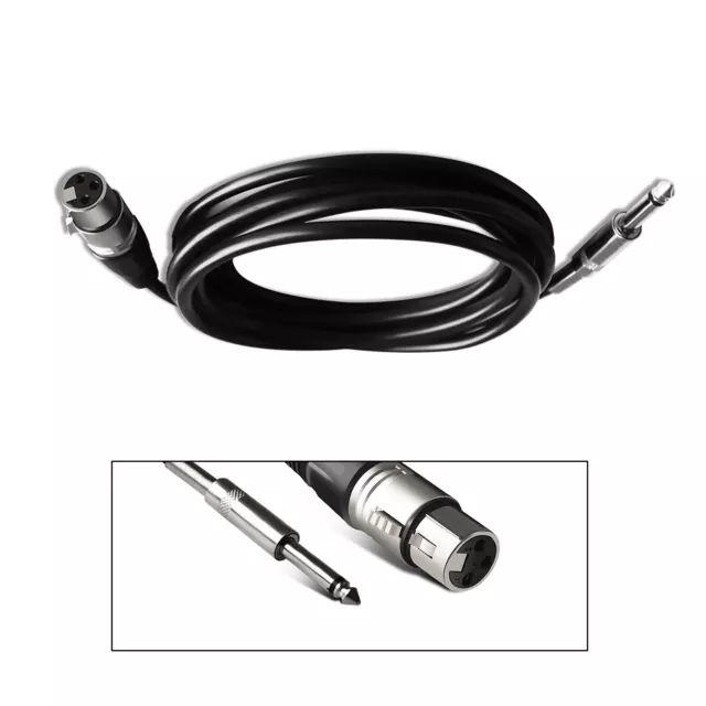1/4in TRS to XLR Female Patch Cables-Balanced 3.2ft Patch Cord Audio Cable