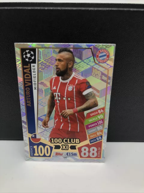 Match Attax Champions League 17/18 Nr.424 Arturo Vidal Club 100 Bayern München