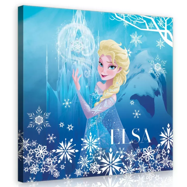 Leinwand Bilder Kinderzimmer Disney Mädchen FROZEN ELSA XXL Wandbilder 80x80