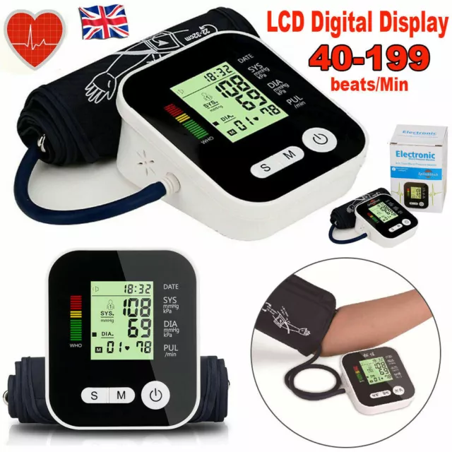 Digital Voice Automatic Blood Pressure Monitor Upper Arm BP Machine Large Cuff