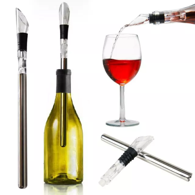 Stainless Steel Wine Chiller Wine Chilling Rod Wine Bottle Cooler Cooling Sticks 2