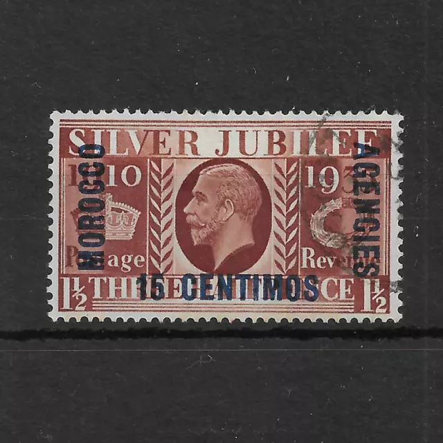 MOROCCO AGENCIES 1935 SG151 KGV Silver Jubilee 15c on 1½d red-brown Fine USED