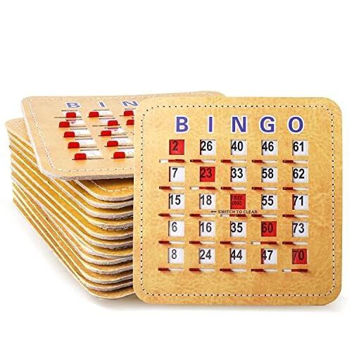 GSE 5Ply Stitched Shutter Bingo Cards Finger-Tip Shutter Slide Bingo Cards Ea...
