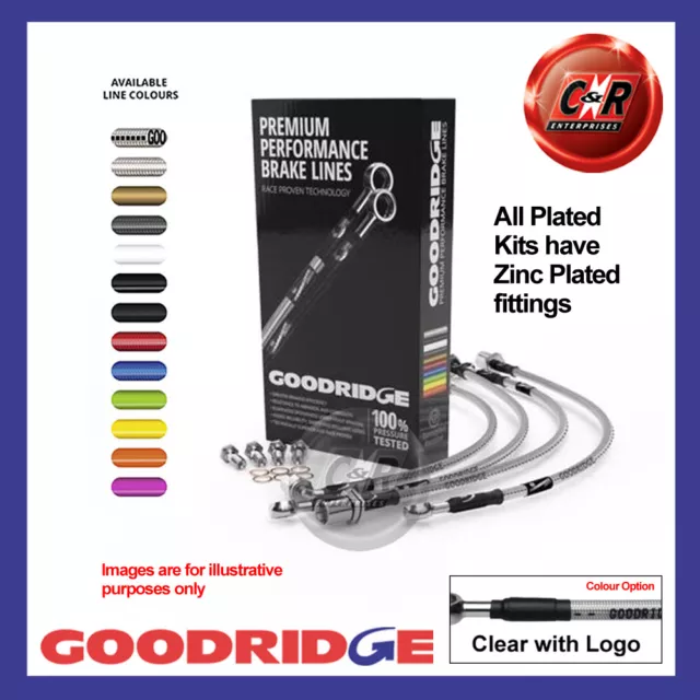 Für Audi 80 2.3 B4 91-92 Verzinkt Clg Goodridge Bremsschläuche SAU0101-4P